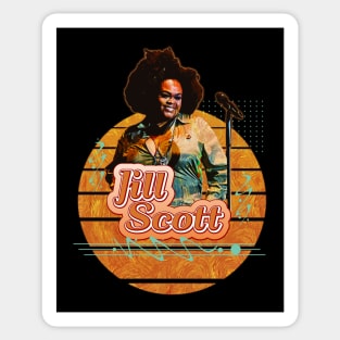 Jill scott \\ Retro Art Sticker